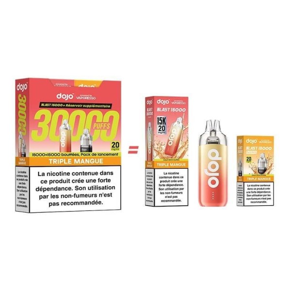Puff Dojo Blast Bundle 30K Triple Mangue - Dojo by Vaporesso
