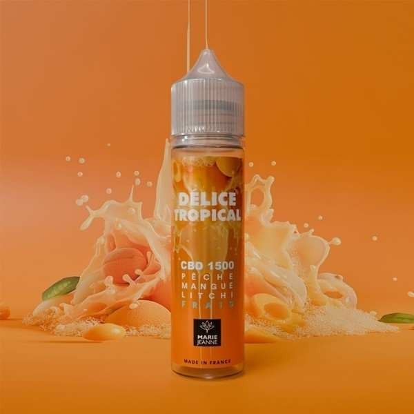 E-liquide CBD Delice Tropical 50ml Peche Mangue Litchi - Marie Jeanne