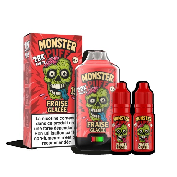 Puff Monster Puff 28k Fraise Glacee