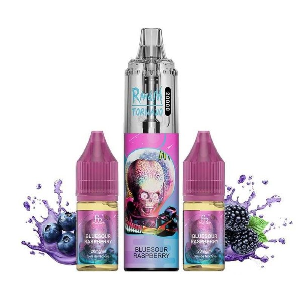 Puff Tornado RandM 20K BlueSour Raspberry 850mAh - Fumot