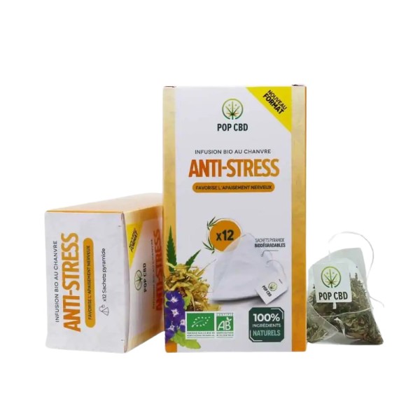 Tisane CBD bio anti stress - sachets | POP CBD
